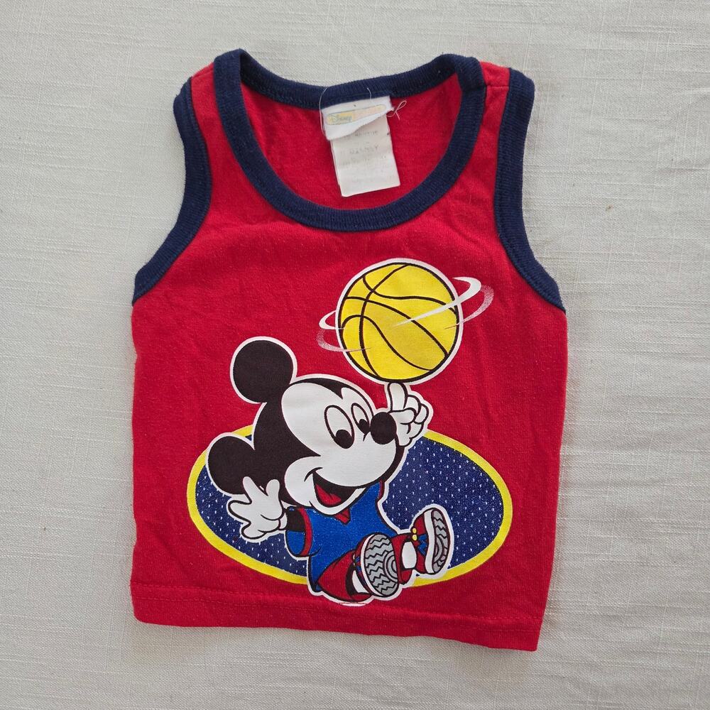Vintage Baby Mickey Basketball Tank Top 3-6 months